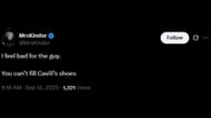A screenshot of the comment on X (Image via X/@MrsKinder)